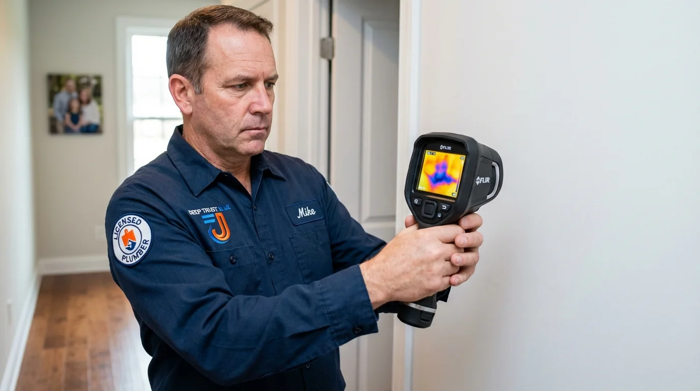 Thermal imaging leak detection by Johns Plumbing LLC in Glenville